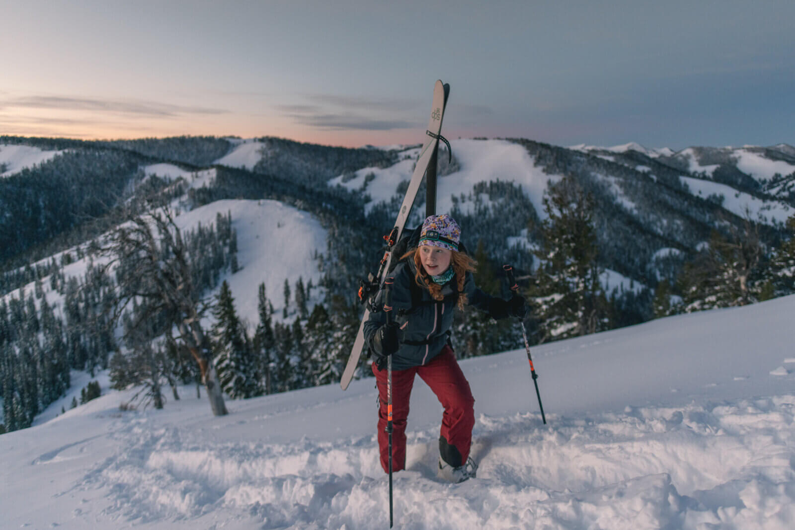 Backcountry Skiing on Teton Pass.